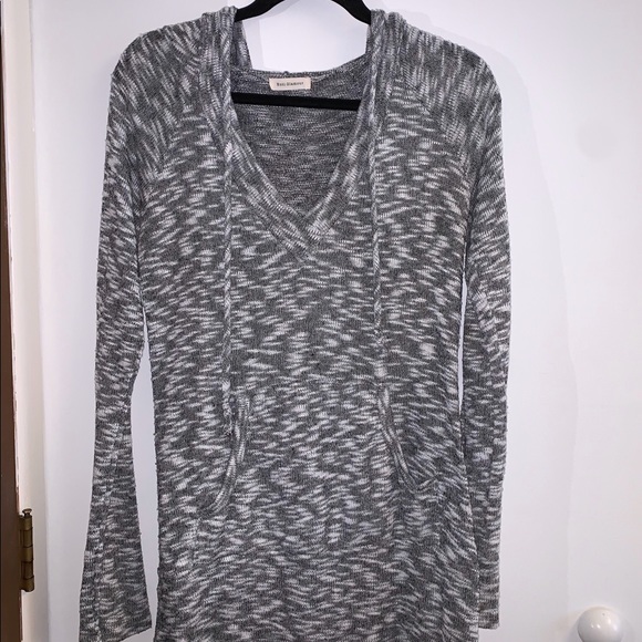 Grey Lightweight Knit Hoodie - Picture 1 of 3